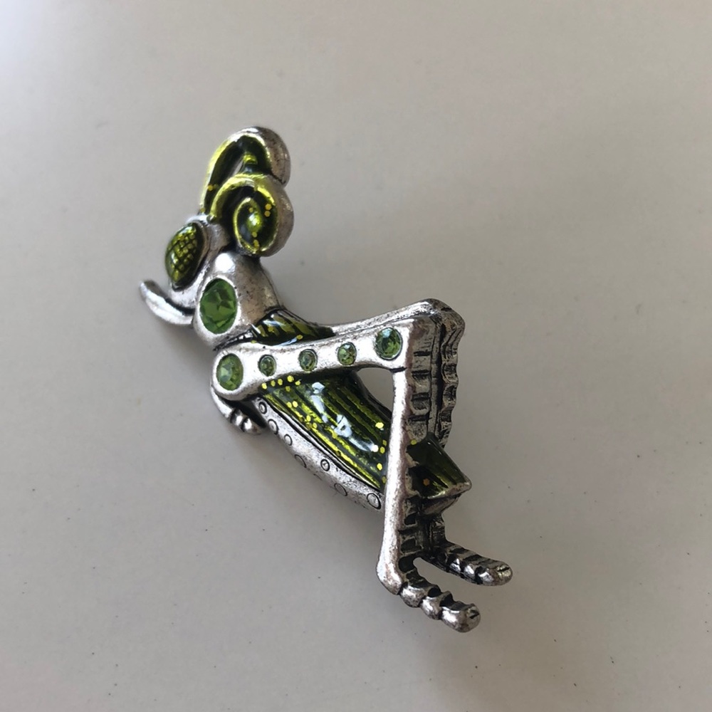 Whimsical & Quirky grasshopper brooch